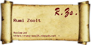 Rumi Zsolt névjegykártya